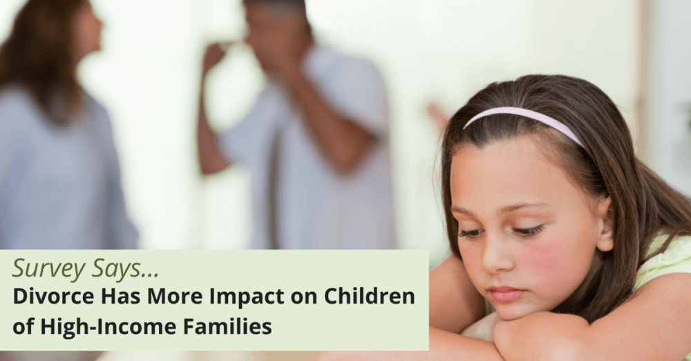 Survey Says Divorce Has More Impact on Children of High-Income Families