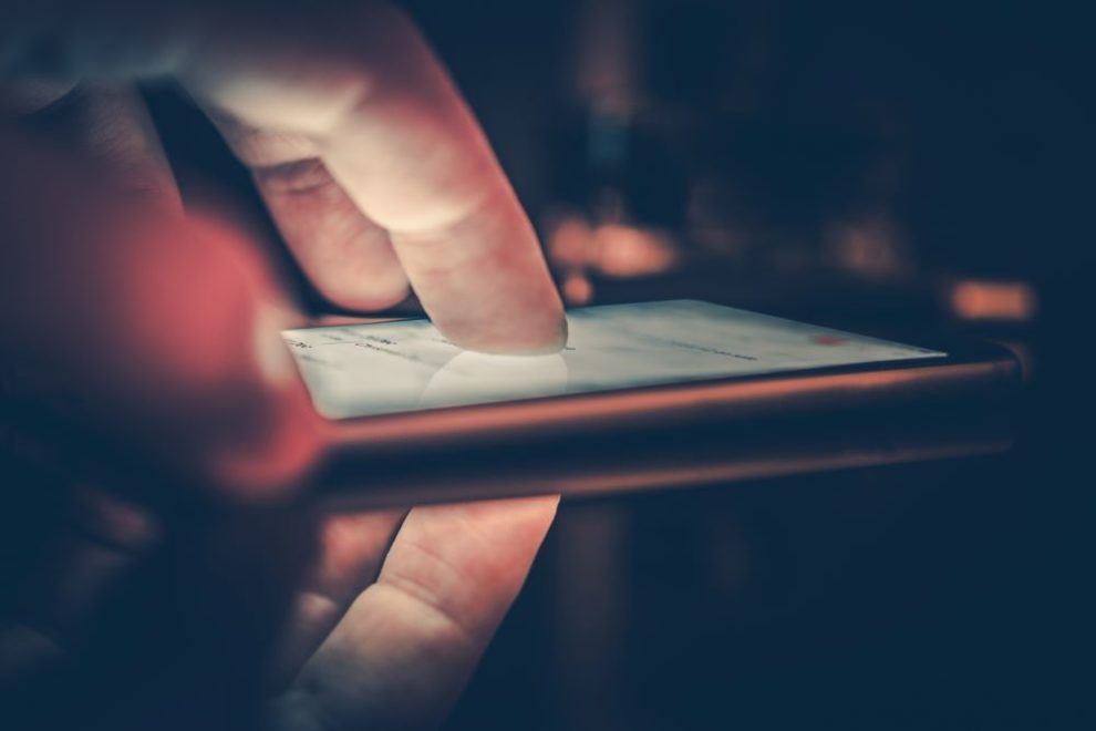 scrolling phone for social media evidence divorce